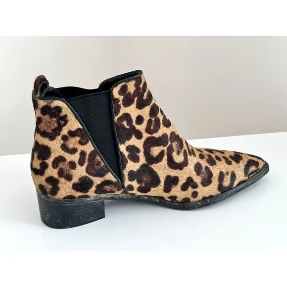 Marc Fisher‎ Mlyalely Genuine Calf Hair pointy toe block heel Bootie size 6 - Picture 5 of 12